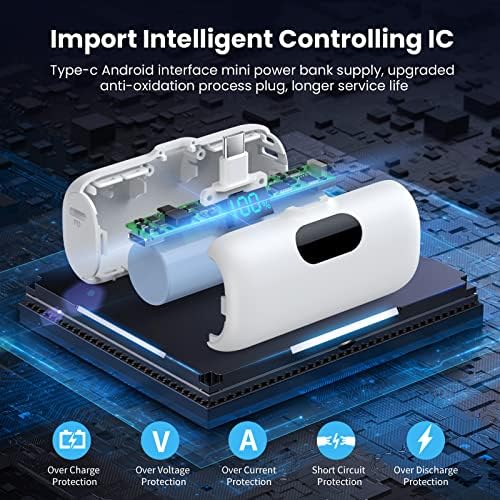 [2-Pack]Portable Charger for iPhone 17/16/15,Mini Power Bank 5000mAh PD USB C Portable Phone Charger,Travel Essential Battery Pack for iPhone 17/17 Air/16/16 pro/15/15 pro Max/Android/Samsung/Moto/LG - Image 4