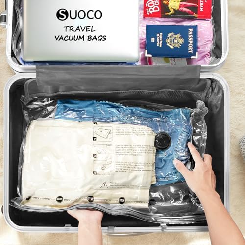 Travel Vacuum Bags for Clothing with Rechargeable Electric Pump, Compression Packing Cubes Organizer Storage for Luggage Suitcase, Space Saver Seal Bags for Vacation Cruise, 18 Combo - Image 5