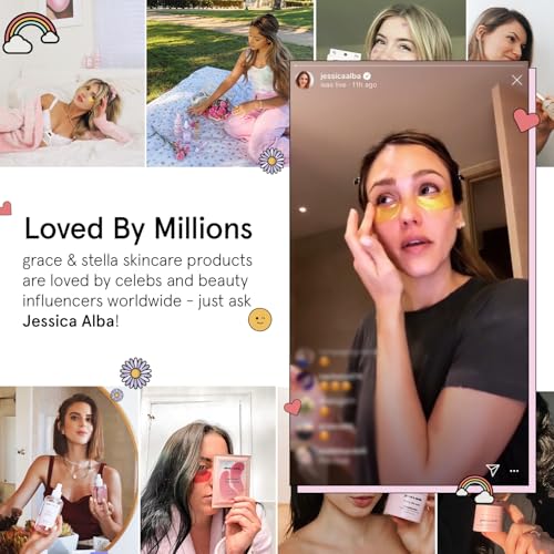 grace & stella Under Eye Brightener with Rose Quartz Rollerball - Centella Asiatica & Caffeine Under Eye Serum for Dark Circles & Puffiness - Travel Essentials, Gifts for Women, Vegan (15ml/0.51floz) - Image 9