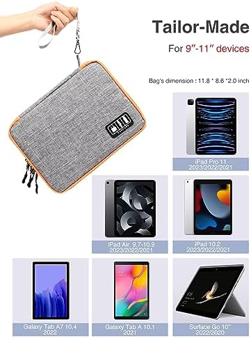 Luxtude Travel Cable Organizer Bag, Electronic Organizer Travel Case Large, Cord Organizers Bag, Tech Bag for Cable Storage/Cord Storage/iPad Pro(up to 11")/Wall Charger/Electronic Accessories - Image 4