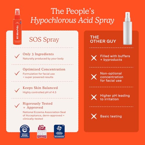 Tower 28 SOS Daily Rescue Facial Spray - Hypochlorous Acid Spray to Help Reduce Redness, Calm Irritation + Alleviate Flare-Ups - Purifying Travel Size Face Toner - Everyday Skin Care Essential (1 oz) - Image 6