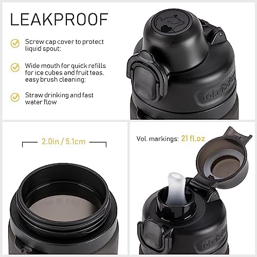 TakeToday Collapsible Water Bottles 20oz (600mL), Foldable Platinum Silicone Travel Water Bottle with Straw & Carry Strap, Leak-Resistant Screw Lid, Wide Mouth, BPA-Free for Hiking, Camping, Travel - Image 8
