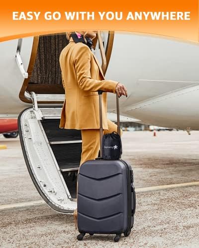 Sunany Travel Pillow, Inflatable Neck Pillow Used for Airplanes/Cars/Buses/Trains/Office Napping with Eye Mask/Earplugs (Gray) - Image 8