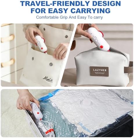 VMstr 12 Pack Travel Vacuum Storage Bags with USB Electric Pump, Compression Bags for Travel, Space Saver for Clothes and Clothing - Image 6