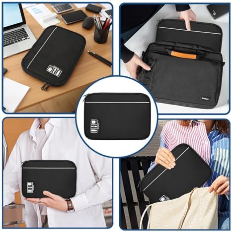 Electronic Organizer Travel Case, All-in-One Portable Cable Organizer Bag for Storage, Cord Organizer Tech Accessories for Cables, Chargers, Power Bank, Flash Drive, SD Card - Image 6
