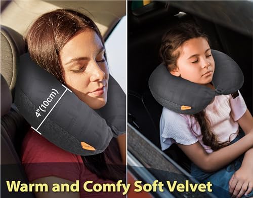 TREKOLOGY Inflatable Neck Pillow for Traveling - Inflatable Travel Pillow for Airplanes - Neck Air Pillow, Blow Up Travel Pillows for Neck Support - Image 4