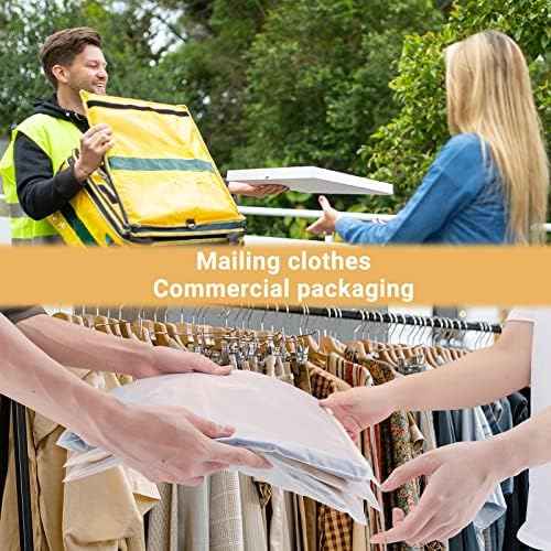 Clothes Packaging Bags for Shipping, 100 Count 10x13 inch Frosted Zipper Plastic Bags for Clothing, Clear Apparel Bag for T-Shirt, Shirt, Document, 3 Mil, with Vent Holes - Image 3