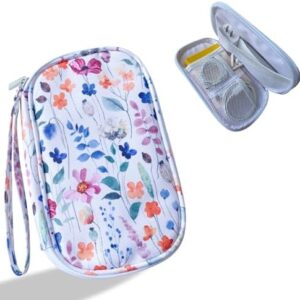 Electronics Organizer Travel Case, Cable Organizer Travel Essentials Tech Pouch,Suitable for Charger, Cable, Phone，Flash Drive,Bohemian leaves