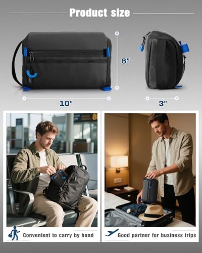 Electronics Organizer Travel Case, Water Resistant Tech Bag Charger Pouch for Cord, Cable, Cards, Phone, Airpods, Black - Image 5