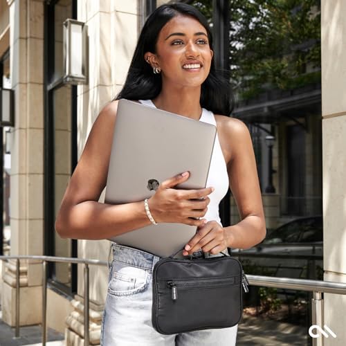 Case-Mate Electronic Organizer Travel Case - Portable Tech Travel Pouch w/Multiple Storage Mesh Pockets for Cable, Cord, Charger, Power Bank, Airpods - Airplane Essentials Bag - Black - Image 7