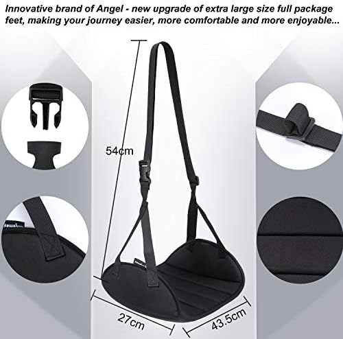 Upgraded Airplane Foot Rest (Premium Memory Foam) - Thickened Super-Size Airplane Foot Hammock to Relax Your Feet - Perfect Airplane Travel Essentials for Long Flight Plane Travel Foot Leg Rest - Image 6
