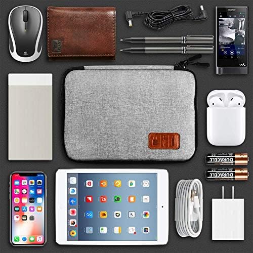 Travel Cable Organizer Bag Double Layer Waterproof Portable Electronic Accessories Organizer for USB Cable Cord Phone Charger Headset Wire SD Card with 10pcs Cable Ties(Grey) - Image 7