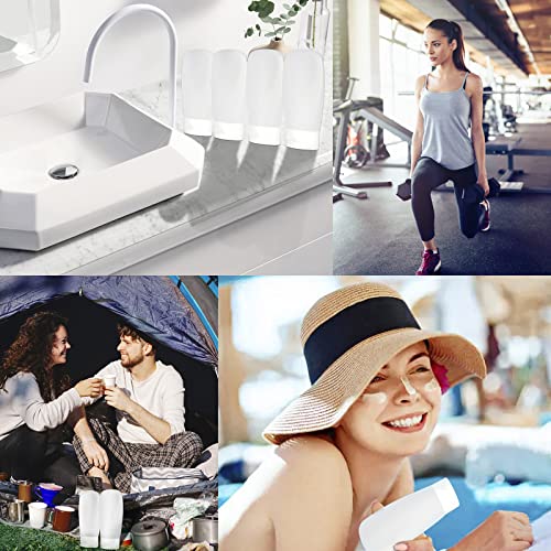 TSA Approved Travel Bottles Set for Toiletries Travel Size Containers Kit 4 Pack Portable Leak Proof Refillable Squeeze Cosmetic Airplane Essential Shampoo Hair Conditioner Body Lotion Bath Shower Gel - Image 6