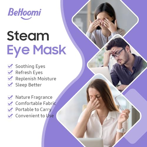 Steam Eye Mask, 10 Packs Heated Eye Mask, Self Heating Disposable SPA Warm Compress for Eyes Sleep Mask, Travel Essentials & Relaxation Gifts, Valentine's Day Gifts (Lavender Scent) - Image 3