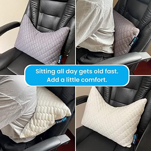 Sidney Sleep Mini Travel Size Neck Pillow - Knee, Back Lumbar and Support - Small Curved Pillow - 14 x 19 Inches - Adjustable Loft - Washable - Drawstring Backpack Included (Mini - Grey) - Image 5