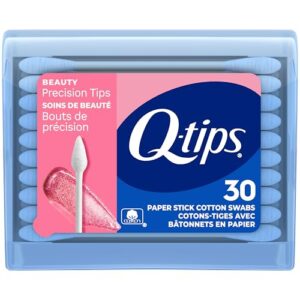 Q-Tips Cotton Swabs, Precision Tips, Travel Size Toiletries for Beauty and Home, 100% Cotton, 30 Count​ ​