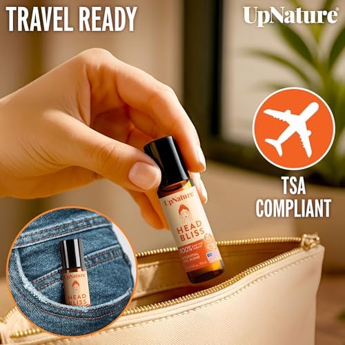 UpNature Head Bliss Essential Oil Roll On - Soothing Migraine Comfort Aromatherapy with Instant Cooling Effect - Nurse Essentials Gifts Roller - Image 5