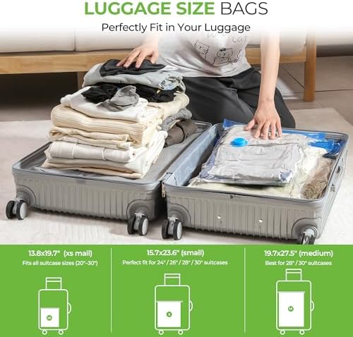 Vacuum Storage Bags for Travel - 15 Pack Compression Packing with Wireless Electric Pump for Luggage Vacuum Seal Bags for Clothes Space Saver Organizer for Moving Clothing Suitcase Travel - Image 5