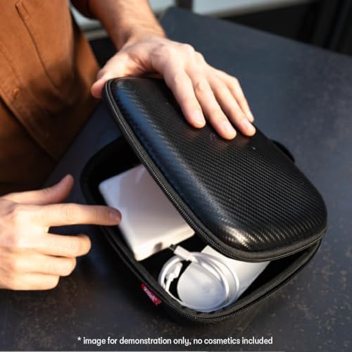 ZIPIT Carbon Electronic Organizer Case, Hard Shell EVA Travel Cable Organizer for Chargers, Cords & Tech Accessories, Black - Image 5