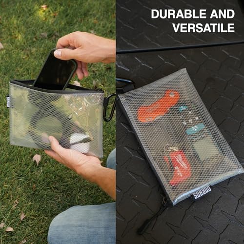 GOBAGS Air Production Multi‑Size Clear Zipper Pouch (4‑Pack) – Cable Organizer & Travel Gear Bag for Electronics, Camera Accessories, Tool Pouch & Small Tech Storage - Image 6