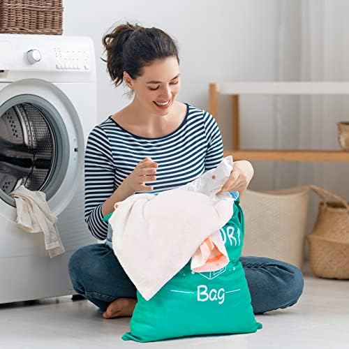 2 Pcs Large Travel Laundry Bags - Waterproof Wet/Dry, Washable, Drawstring, Bathing Suit, Workout, Gym Clothes, Swimming, Yoga - Green, Grey - Image 3