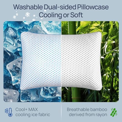 Small Cooling Memory Foam Pillow for Travel & Camping, Compressible Adjustable Pillow for Medium Firm Neck Knee Lumbar Support,Washable, Ideal Sleeping, Car, Airplane, Toddler & Backpacking, Gifts - Image 5