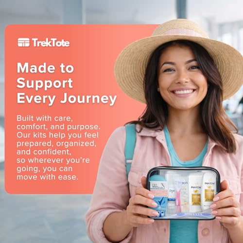 TrekTote 15 Piece Set Women’s Travel & Hygiene Kit with Clear Toiletry Bag, Personal Care Essentials, Single Kit or Bulk Case Packs - Image 7