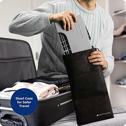 Squatty Potty Porta Traveler Foldable Toilet Stool for Travel, 7" Height, Gray - Image 7