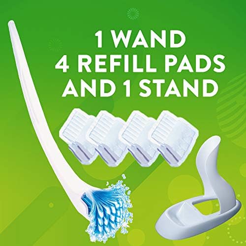 Scrubbing Bubbles Toilet Bowl Cleaning System with Flushable & Disposable Cleaner Refill Pads, Fights Odors and Helps Remove Limescale & Hard Water Stains, Citrus Scent, 1 Wand + 4 Refills + 1 Stand - Image 4