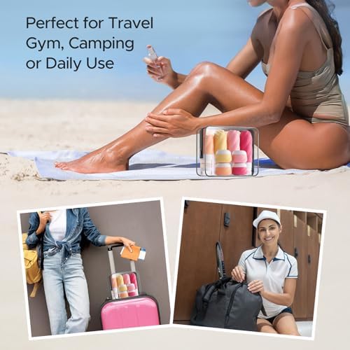 LitBear 23 Pack TSA Approved Travel Bottles for Toiletries, Leak Proof Refillable Travel Size Containers Kit with Silicone Squeezable Bottles Jars for Shampoo Lotion Conditioner, in Clear Bag, Pink - Image 8