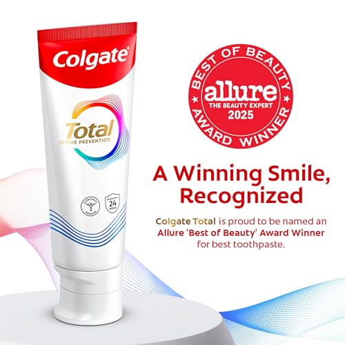 Colgate Total Active Prevention Travel Toothpaste, Whitening Toothpaste with Fluoride, Antibacterial, Mint, Clinically Proven Gum Health, Travel Size 1.4 oz - Image 4