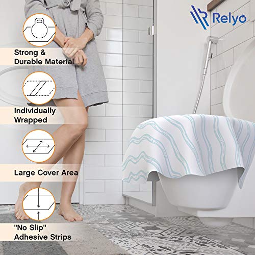 Toilet Seat Covers Disposable - 20 Pack - Waterproof, Ideal for Kids and Adults – Extra Large, Individually Wrapped for Travel, Toddlers Potty Training in Public Restrooms (Waves, 20) - Image 5