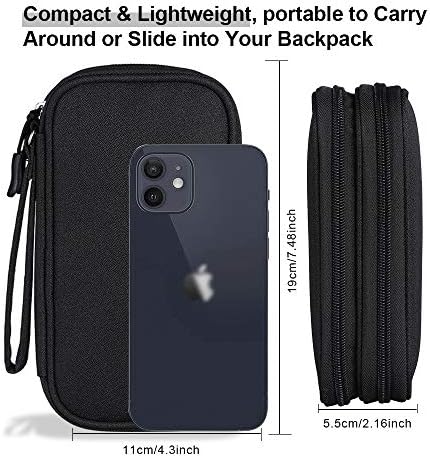 DDgro Electronics Travel Organizer, Tech Accessories Pouch Bag for Cables/Charger & Cords (Small, Black) - Image 3