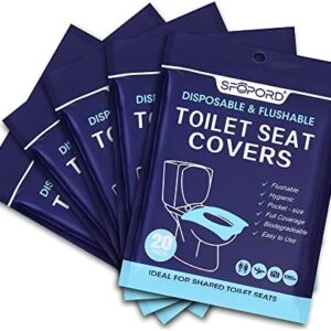 XL 100PCS Toilet Seat Covers Disposable - Flushable Paper Toilet Seat Cover is Travel Accessories, Travel Essentials for Public Restrooms, Airplane, Campin