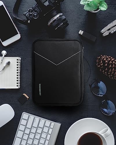 BAGSMART Cable Organizer Bag, Travel Electronics Organizer with Adjustable Divider, Tech Bag Carrying Case, Storage Bag Sturdy Tool Case with Handle for Cellphone Cord Electronics Accessories, Black - Image 7