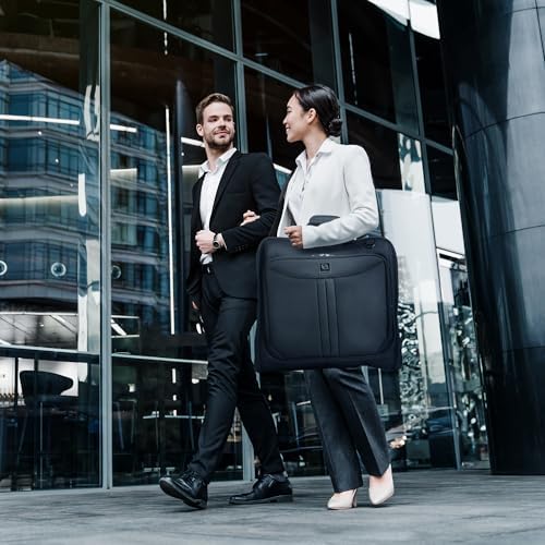 Premium Suit Garment Bag Carry On - Hangs 4 Suits - Travel & Business with Shoulder Strap and Laptop Compartment - Image 3