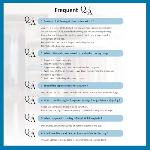 Cozy Essential Vacuum Storage Bags, Compression Space Saver Bags for Clothes, Comforters, Blankets, Pillow, Bedding, Sealer Clothing Storage,20 Combo - Image 7