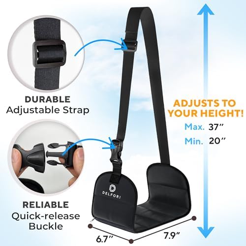 Portable Airplane Footrest for Airplane Travel - Comfortable Foot Hammock w/Memory Foam & Hardboard for No Feet Clashing - Ideal for Pain and Swelling Relief - Travel Essentials to Relax Your Feet - Image 6