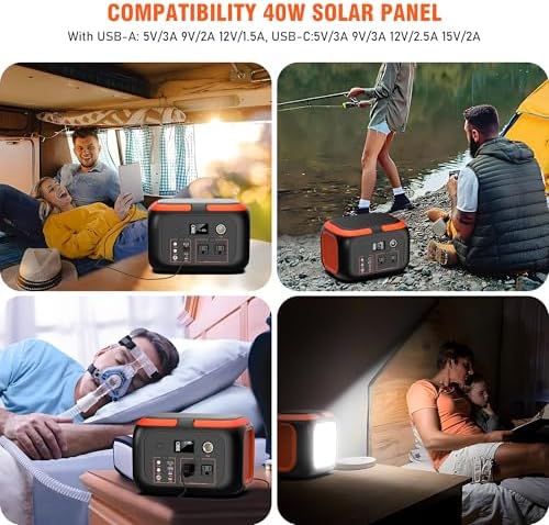 SinKeu Portable Power Station 600W, 296Wh/80000mAh Backup Lithium Battery Pack Bank, 110V Pure Sine Wave AC Outlet Solar Generator for Camping Emergency RV Outdoor Hurricane Supplies - Image 7