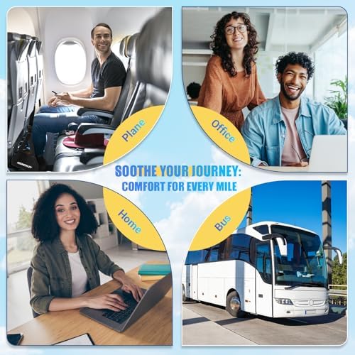 Airplane Foot Hammock, No Collapse Foot Rest for Plane Travel with Extended Adjustment Strap, Portable Desk Foot Hammock with Thickened Foam, Foot Sling Travel Essentials to Relax Your Feet - Image 7