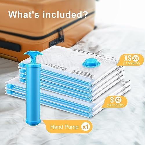 Vacuum Travel Bags Combo 6 Pack - Space Saver Vacuum Storage Bags for Clothing, Blankets, Pillows - Travel Essentials - Image 2