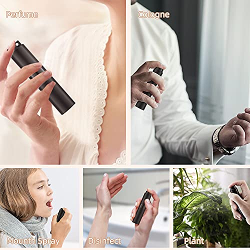 LISAPACK 8ML Atomizer Perfume Spray Bottle for Travel (3 PCS) Empty Cologne Dispenser, Portable Sprayer Travel Essentials for Men and Women (Black) - Image 3