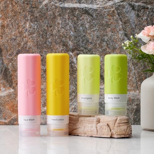 INSFIT 23 Pack Travel Bottles for Toiletries, TSA Approved Silicone Travel Size Toiletries with Toiletry Bag, BPA Free Leak Proof Refillable Travel Essentials for Liquids Shampoo Conditioner Lotion - Image 5