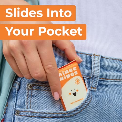 Impossibly Compact Travel Wipes - 99.5% Water - Safe for Sensitive Skin & Hypoallergenic, Resealable, Thick & Durable - For Adults, Kids & Baby Care - Unscented, 10 Pack Total 60 Wipes - Image 2