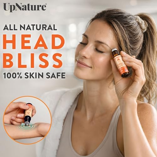 UpNature Head Bliss Essential Oil Roll On - Soothing Migraine Comfort Aromatherapy with Instant Cooling Effect - Nurse Essentials Gifts Roller - Image 2