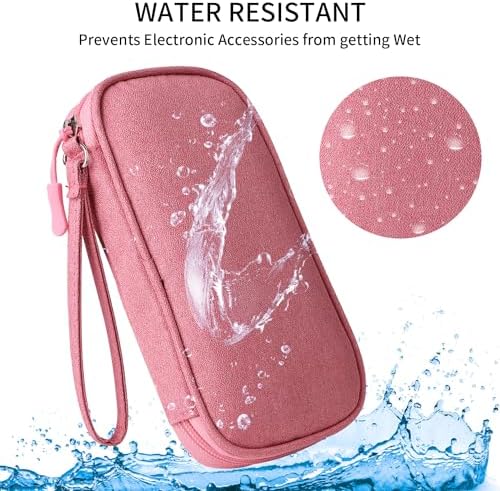 Pink Universal Cable Organizer - Electronics Accessories Bag for Charger, Phone, Memory Card & Travel Gadgets - Image 4