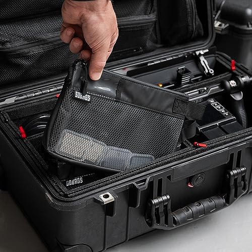 GOBAGS Production Zipper Bags - Electronics & Camera Accessories Bag - Cable organizer, Gear Accessory Pouch, Travel Camera Essentials (Small, Black) - Image 8