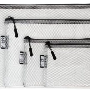 GOBAGS Air Production Multi‑Size Clear Zipper Pouch (4‑Pack) – Cable Organizer & Travel Gear Bag for Electronics, Camera Accessories, Tool Pouch & Small Tech Storage