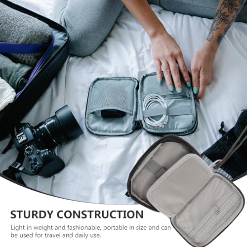 Portable Charger Case and Cable Organizer Bag for Travel, Mini Electronics Cord Storage Pouch in Black, Compact Tech Accessories Organizer for Phone, Power Bank, and Earphones - Image 6