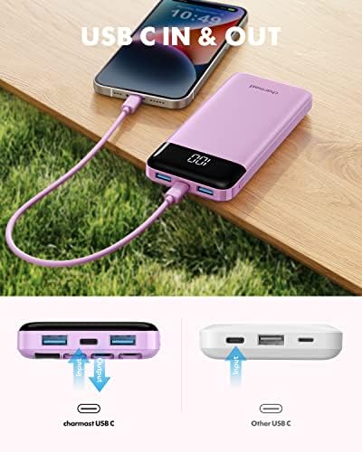 charmast Portable Charger with Built in Cables, Power Bank with Cords Wires, Slim 10000mAh Travel Battery Pack 6 Outputs 3 Inputs 6A Fast Charging for Samsung Google Pixel LG Moto iPhone iPad - Image 8